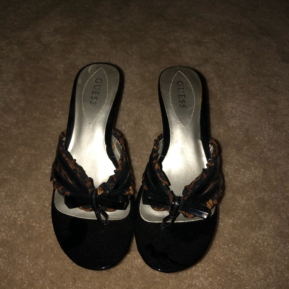 GUESS wedge flip-flop heels